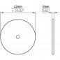 S 2490-42PB12 Talpa buton rotunda negru mat
